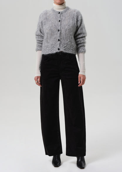 Ayla Baggy Velvet in Black