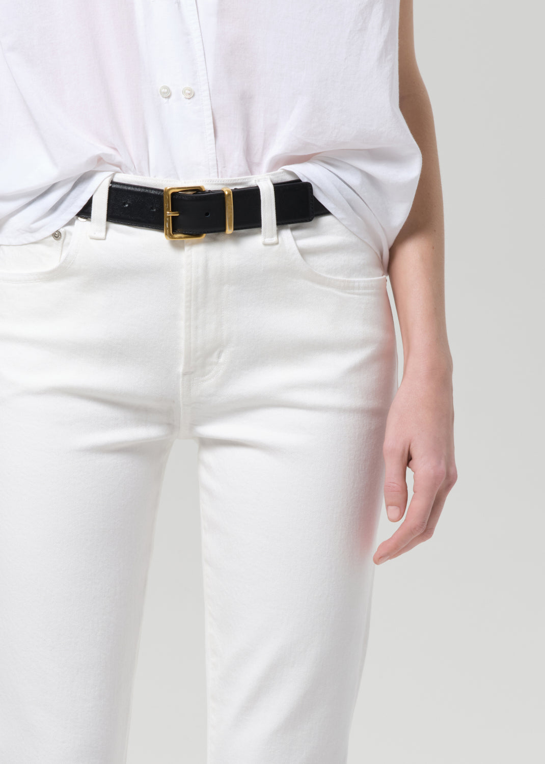 Goldie Ankle Kick Flare in Soft White – Citizens of Humanity