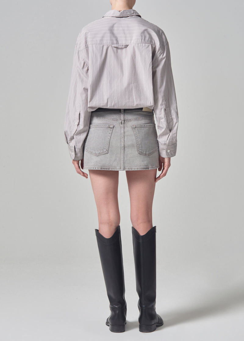 Rosie Mini Skirt in Quartz Grey