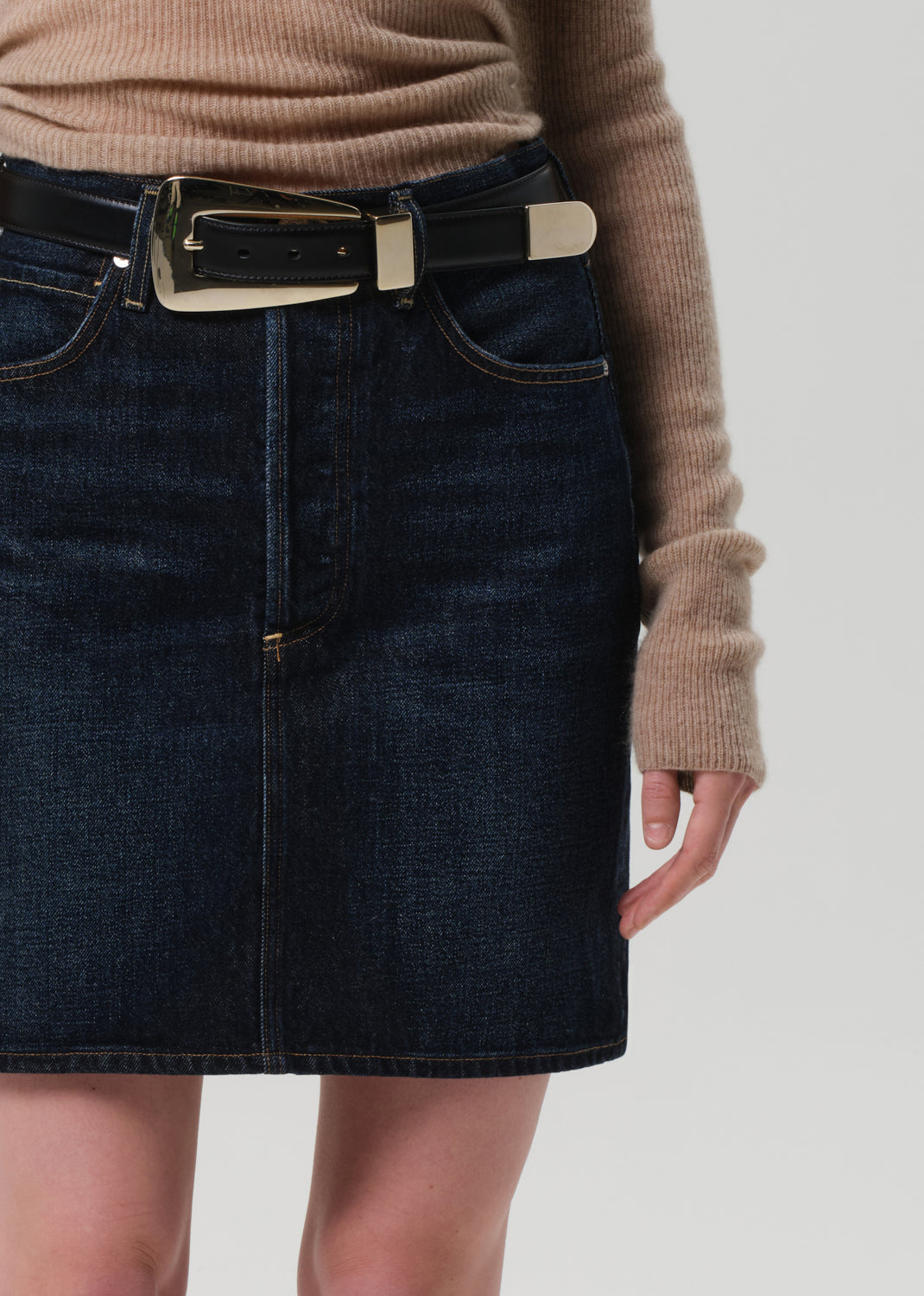 Etta Pencil Skirt in Deep Azure detail