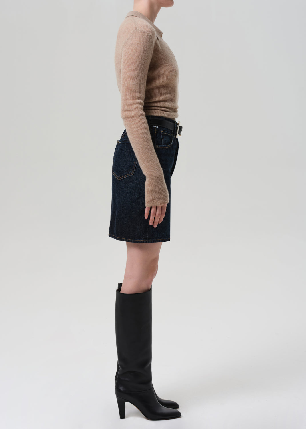 Etta Pencil Skirt in Deep Azure side