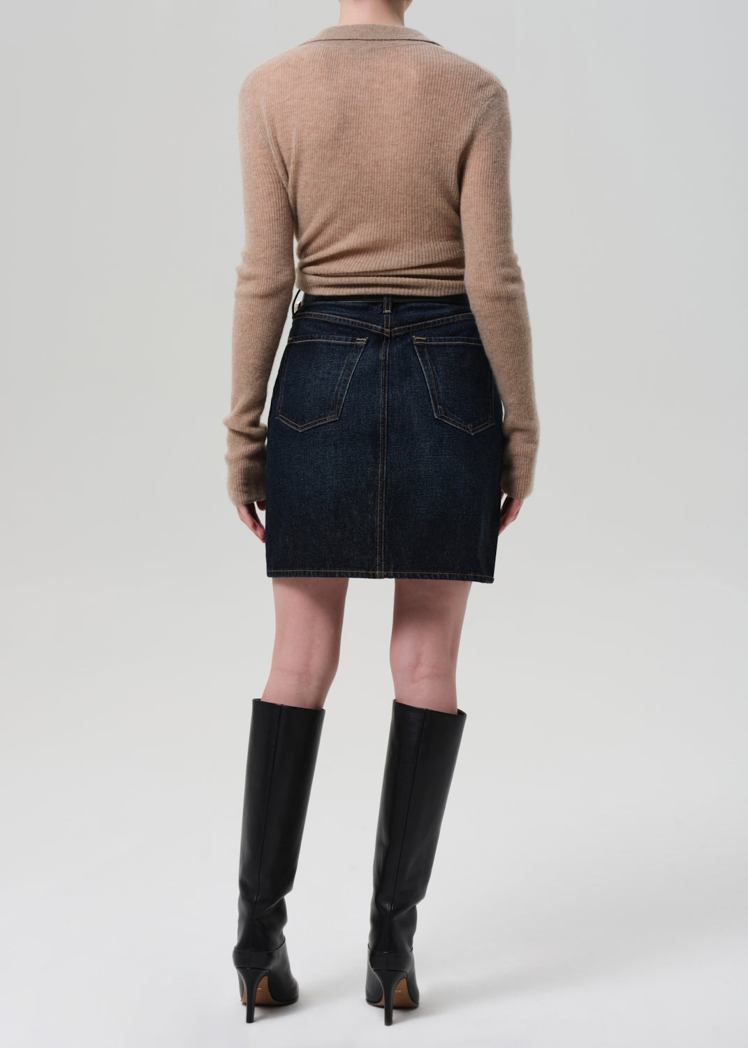 Etta Pencil Skirt in Deep Azure back