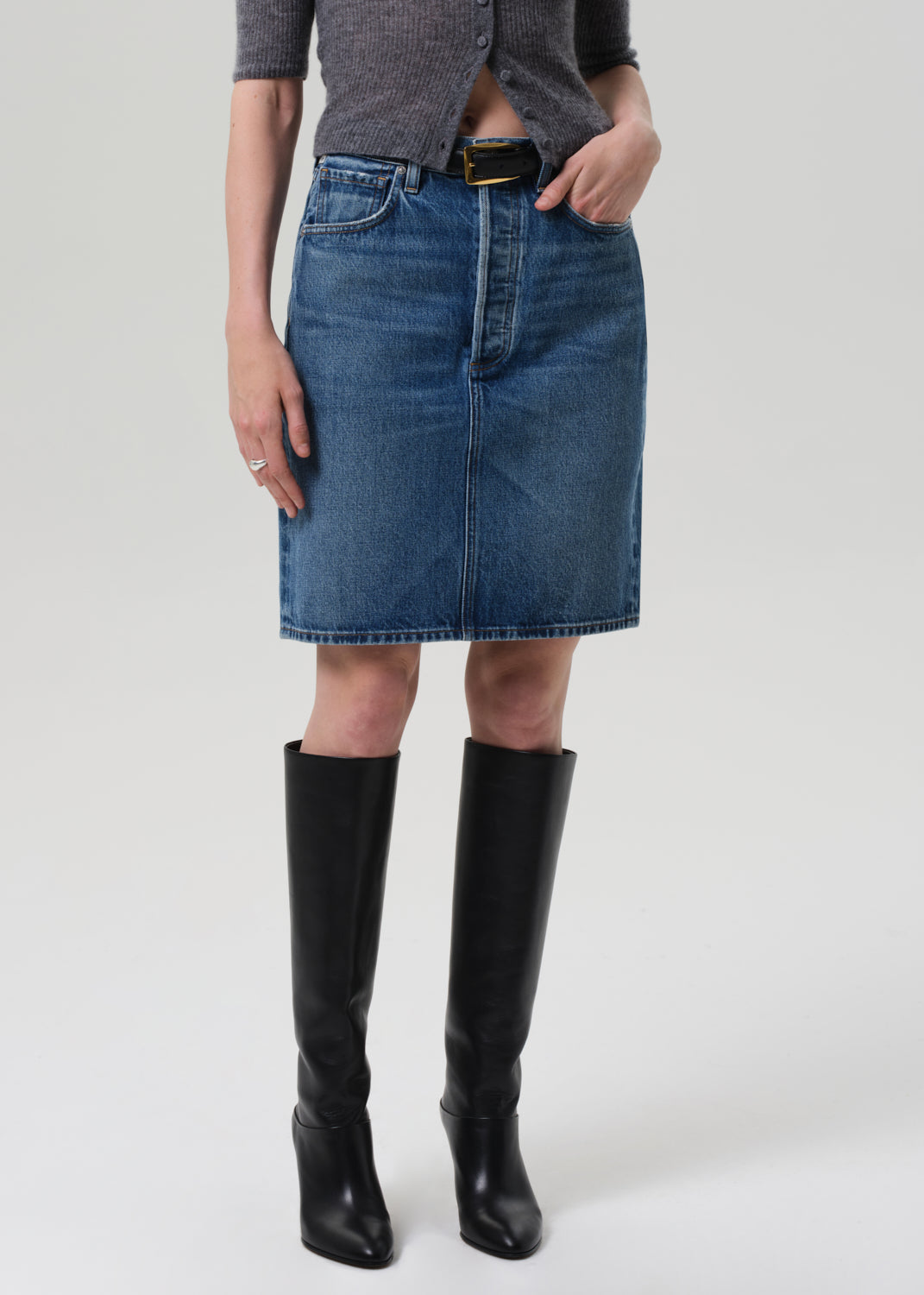 Etta Pencil Skirt in Tirol front