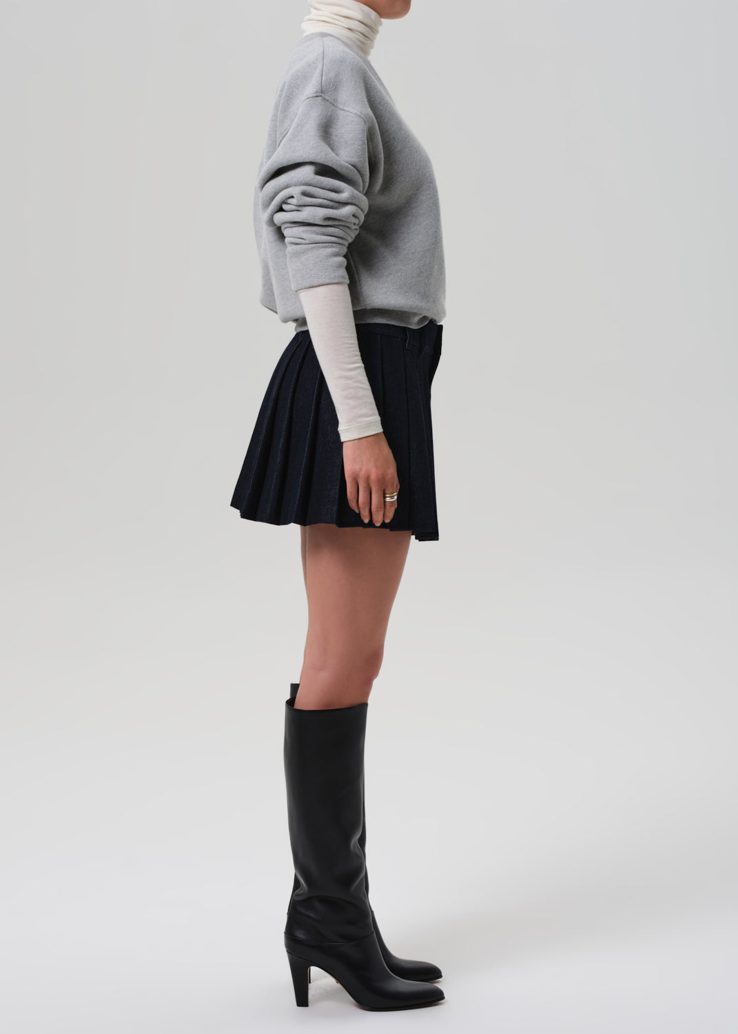 Pleated Mini Skirt in Juno side