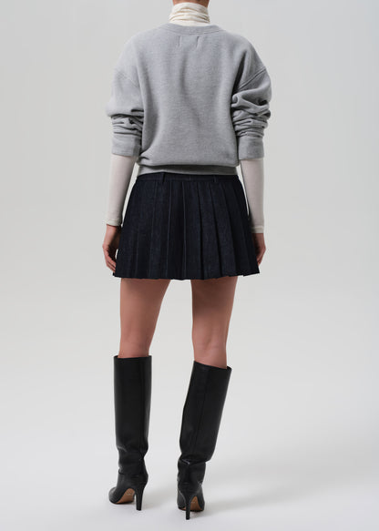 Pleated Mini Skirt in Juno back