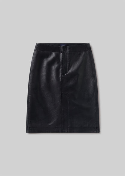 Nara Pencil Skirt Recycled Leather in Black