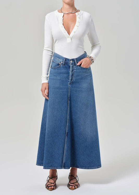 Fluid Maxi Skirt in Beacon