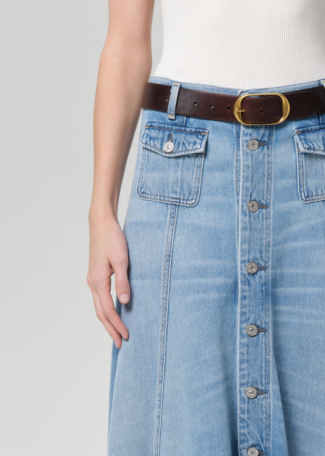 Devin Patch Pocket Maxi Skirt in Vienne – Citizens of Humanity