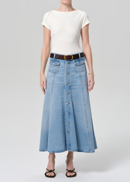 Devin Patch Pocket Maxi Skirt in Vienne – Citizens of Humanity
