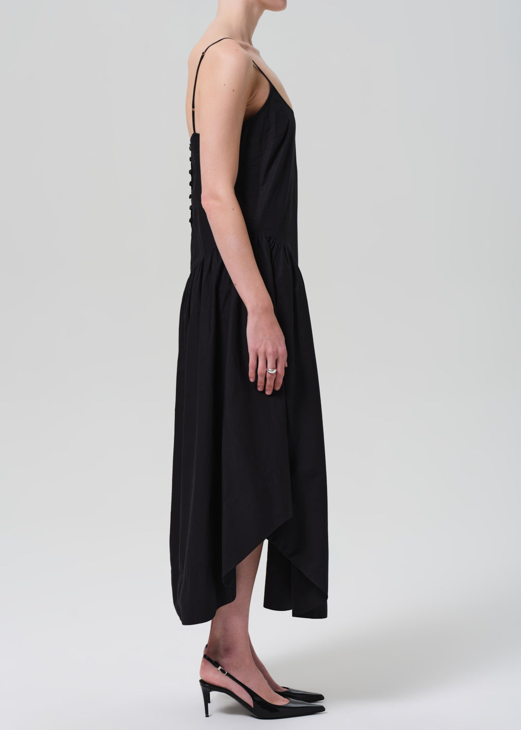 ari poplin midi dress Ari Dress in Black M / Black