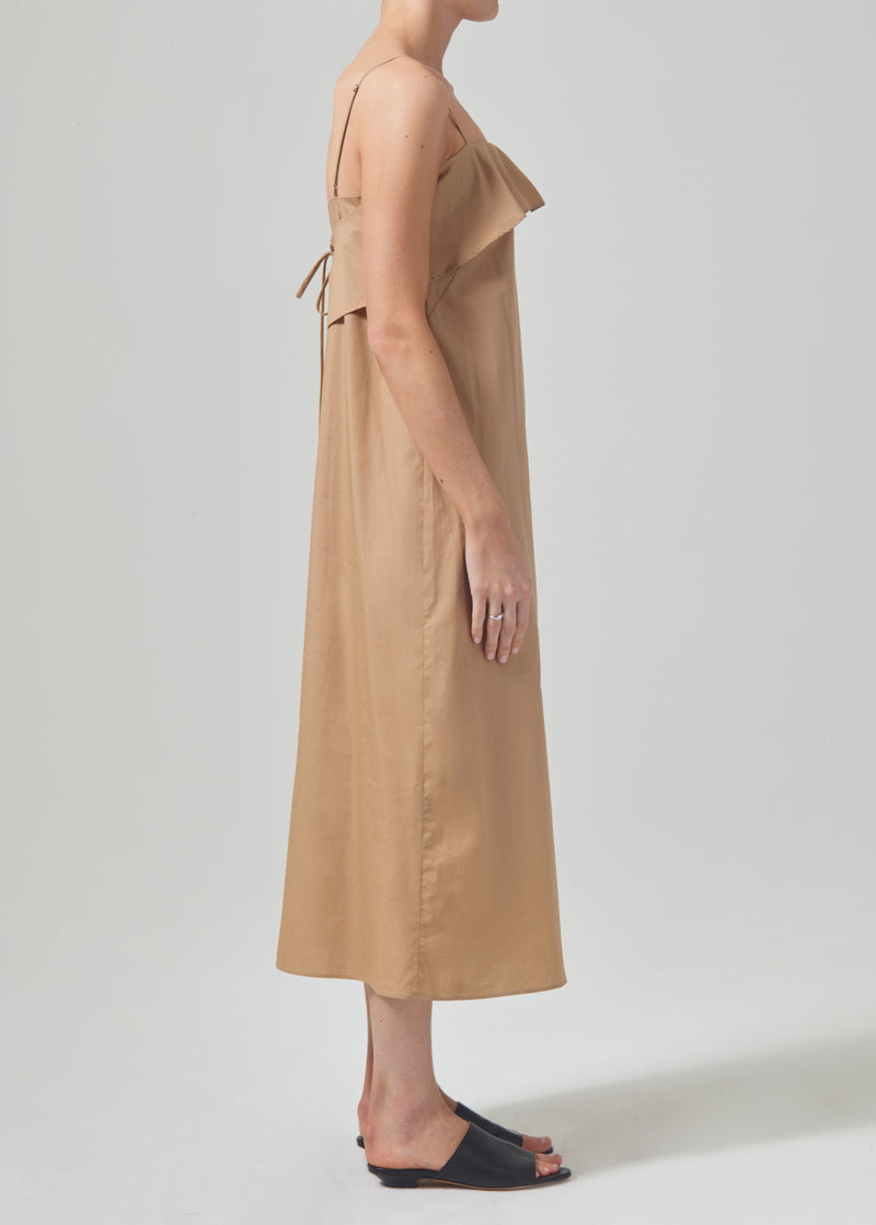 Sable Flounce Dress in Incense