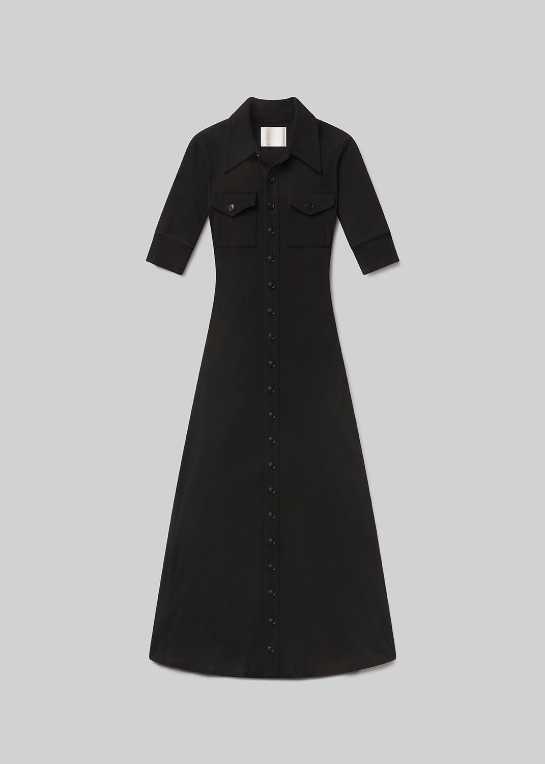 Amina Polo Dress in Black flat