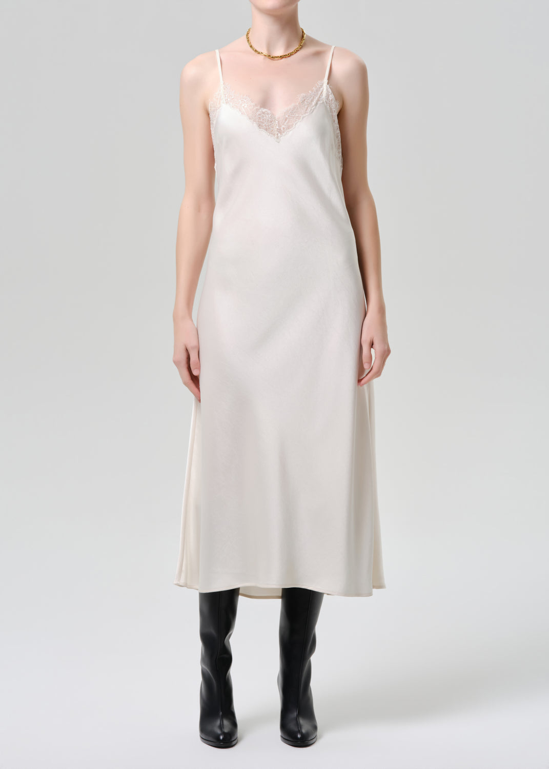 Lace Trimmed Slip Dress in Cream – Citizens of Humanity