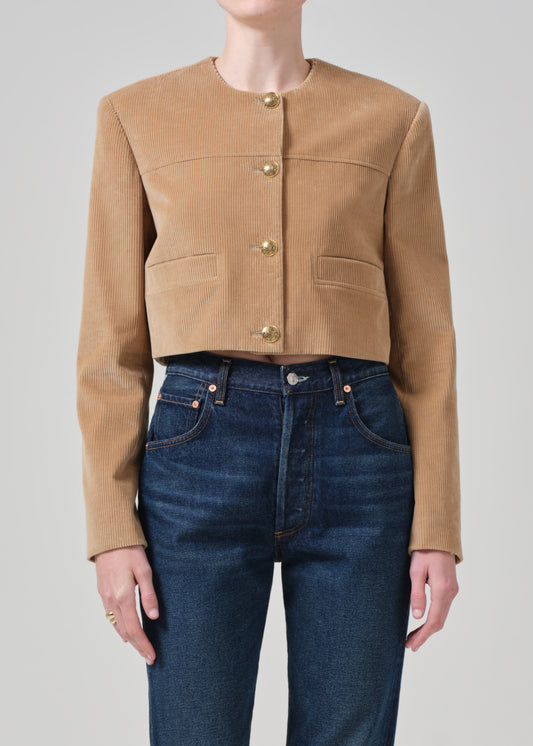 Pia Cropped Jacket in Ambra front