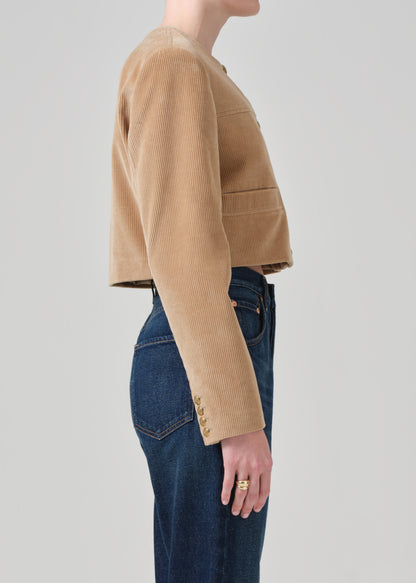 Pia Cropped Jacket in Ambra side