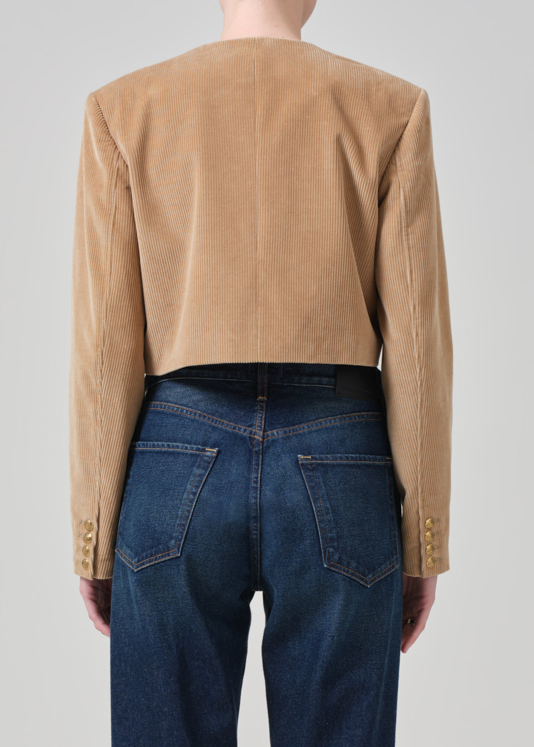 Pia Cropped Jacket in Ambra back