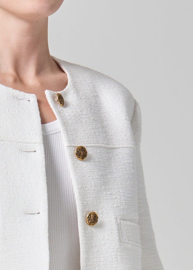 Pia Cropped Jacket in Naturaline