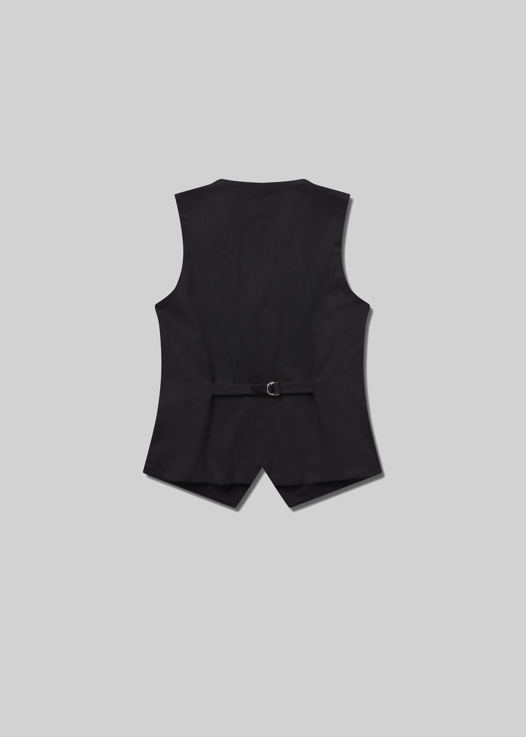 Jasmin Long Vest in Black back