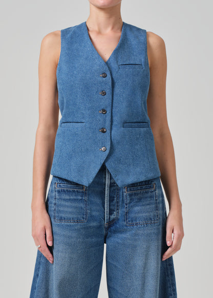 Jasmin Long Vest in Normandie front