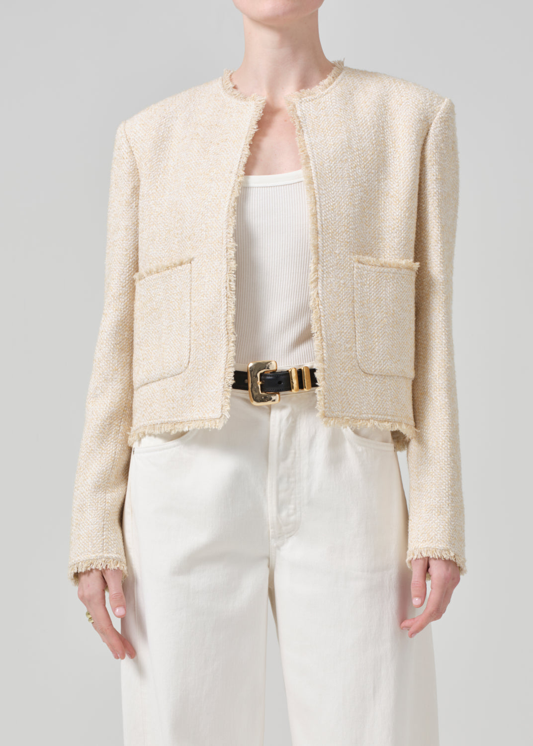 Elana Jacket in Cream front