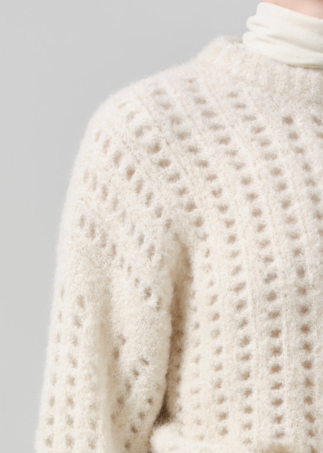 Ailani Crewneck Sweater in Cream detail