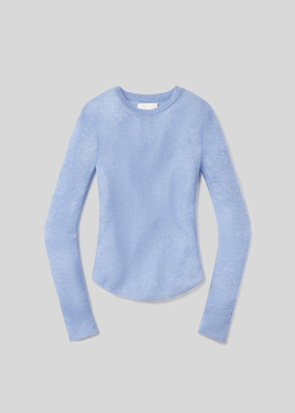 Alessia Crewneck Sweater in Heather Robin flat