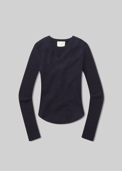 Alessia Crewneck Sweater in Navy flat