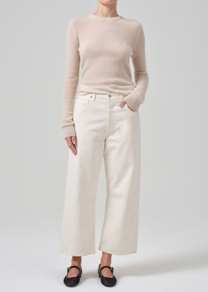 Alessia Crewneck Sweater in Cream full front