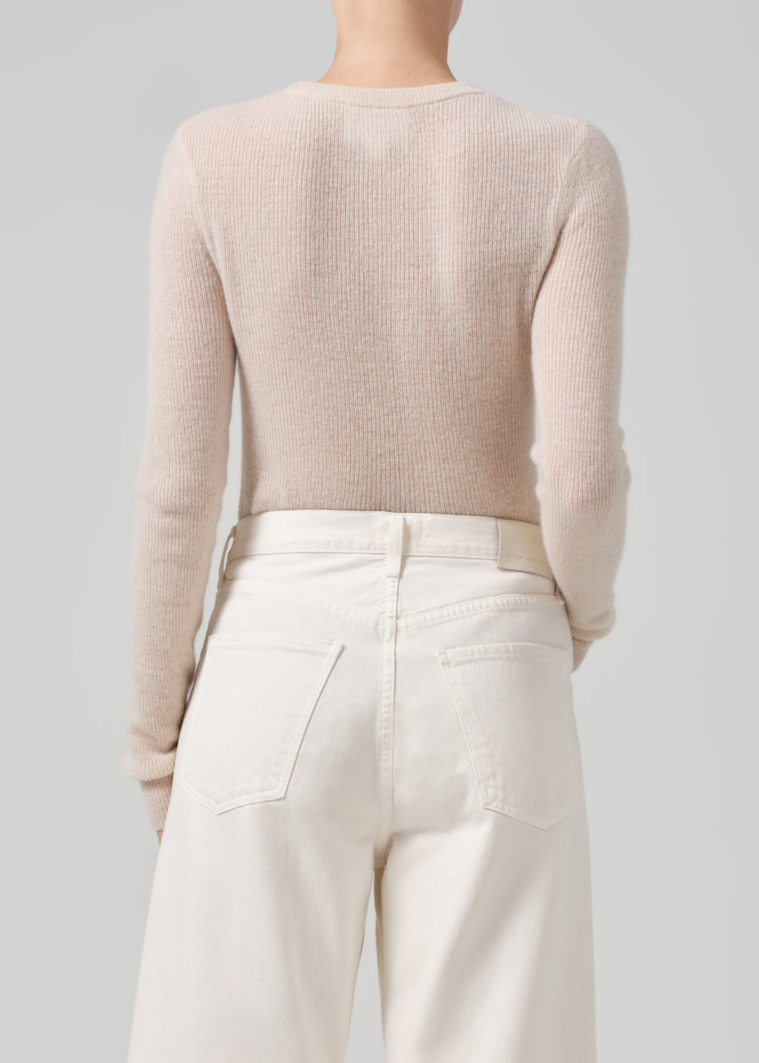 Alessia Crewneck Sweater in Cream back