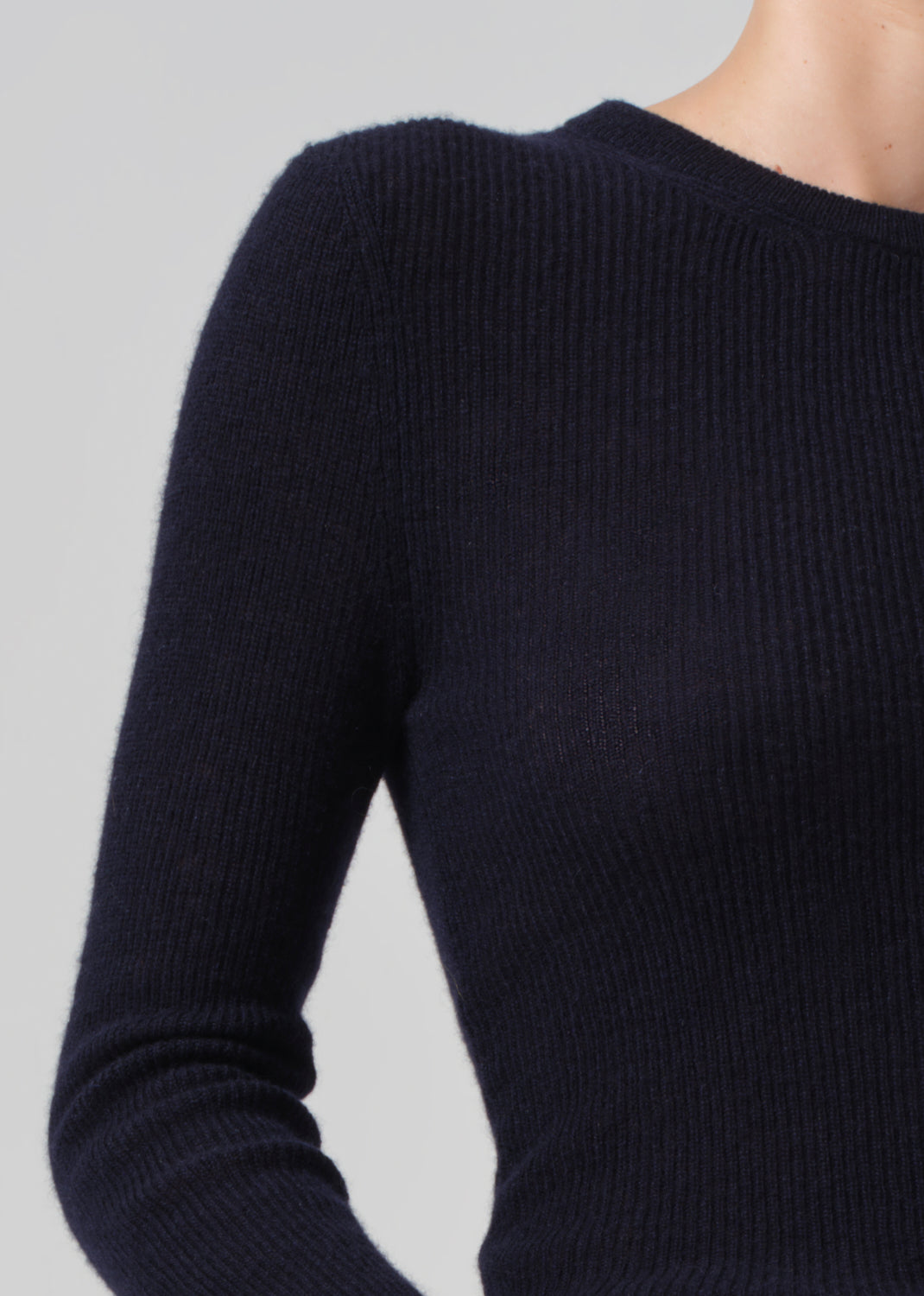 Alessia Crewneck Sweater in Navy detail