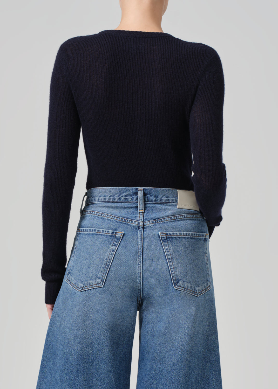 Alessia Crewneck Sweater in Navy back