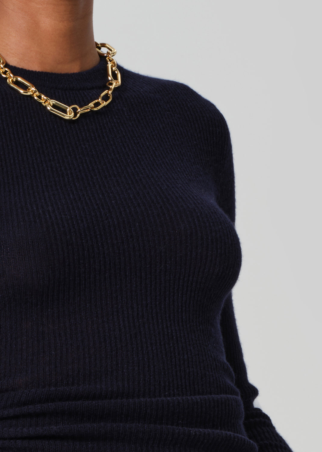 Alessia Crewneck Sweater in Navy detail