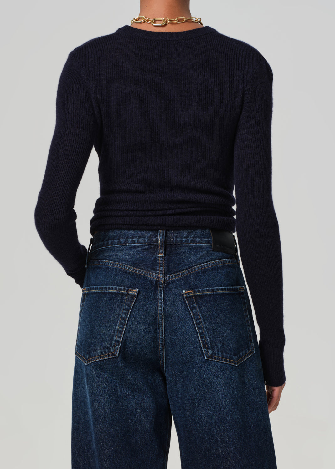 Alessia Crewneck Sweater in Navy back