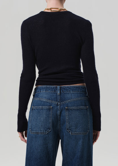 Alessia Crewneck Sweater in Navy back