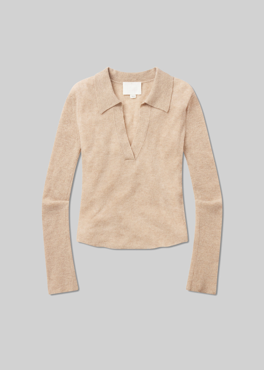 Simone Polo Sweater in Fawn flat