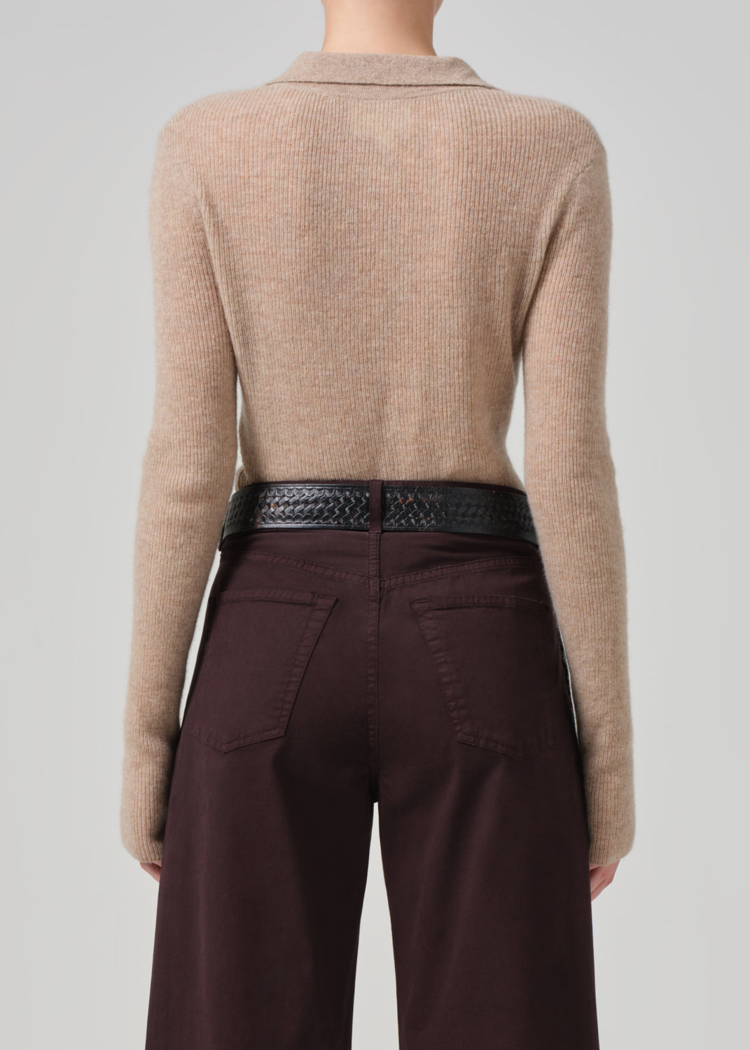 Simone Polo Sweater in Fawn back