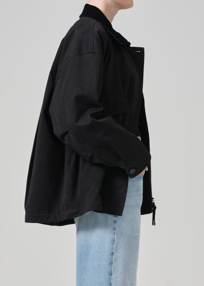 Leida Barn Coat in Black side