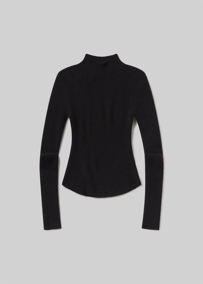Nara Turtleneck in Black flat