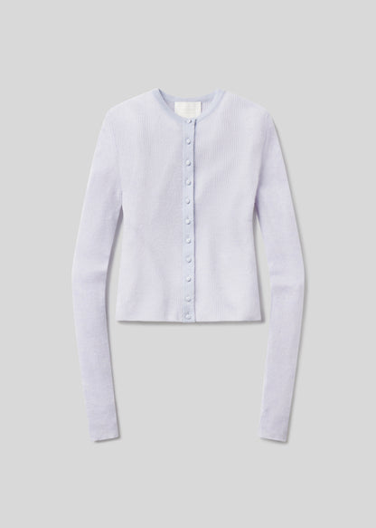 Tabitha Long Sleeve Cardigan in Baby Blue flat