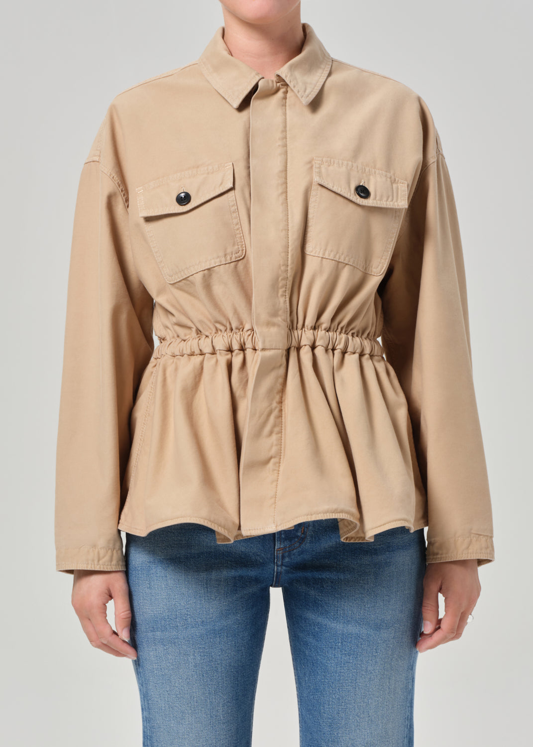 Utility Cinched Jacket in Tiramisu
