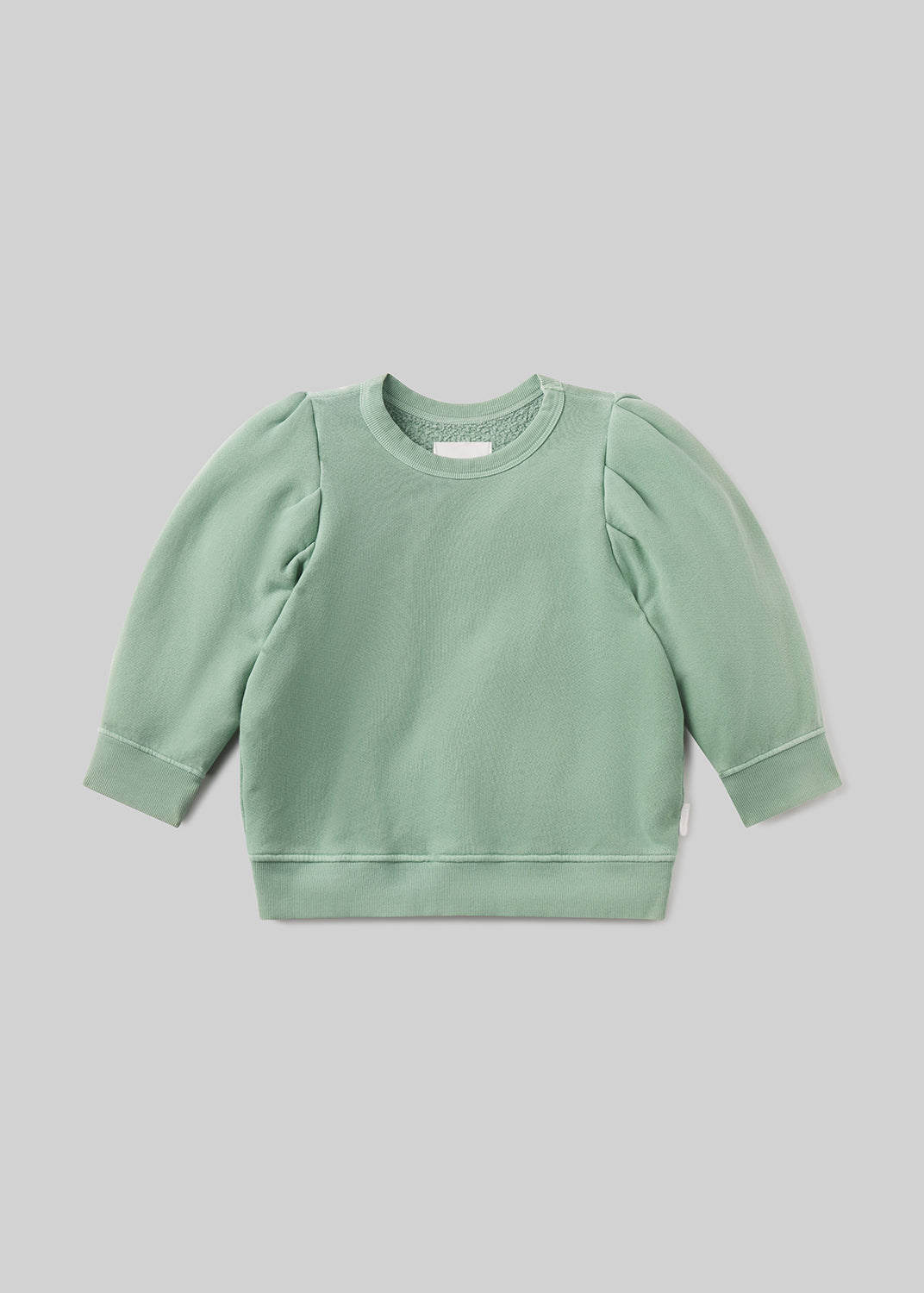 Pleated Short Sleeve Crew in Cadet flat