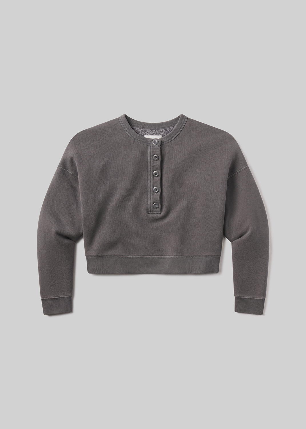 Rhomboid Henley in Dark Grey flat