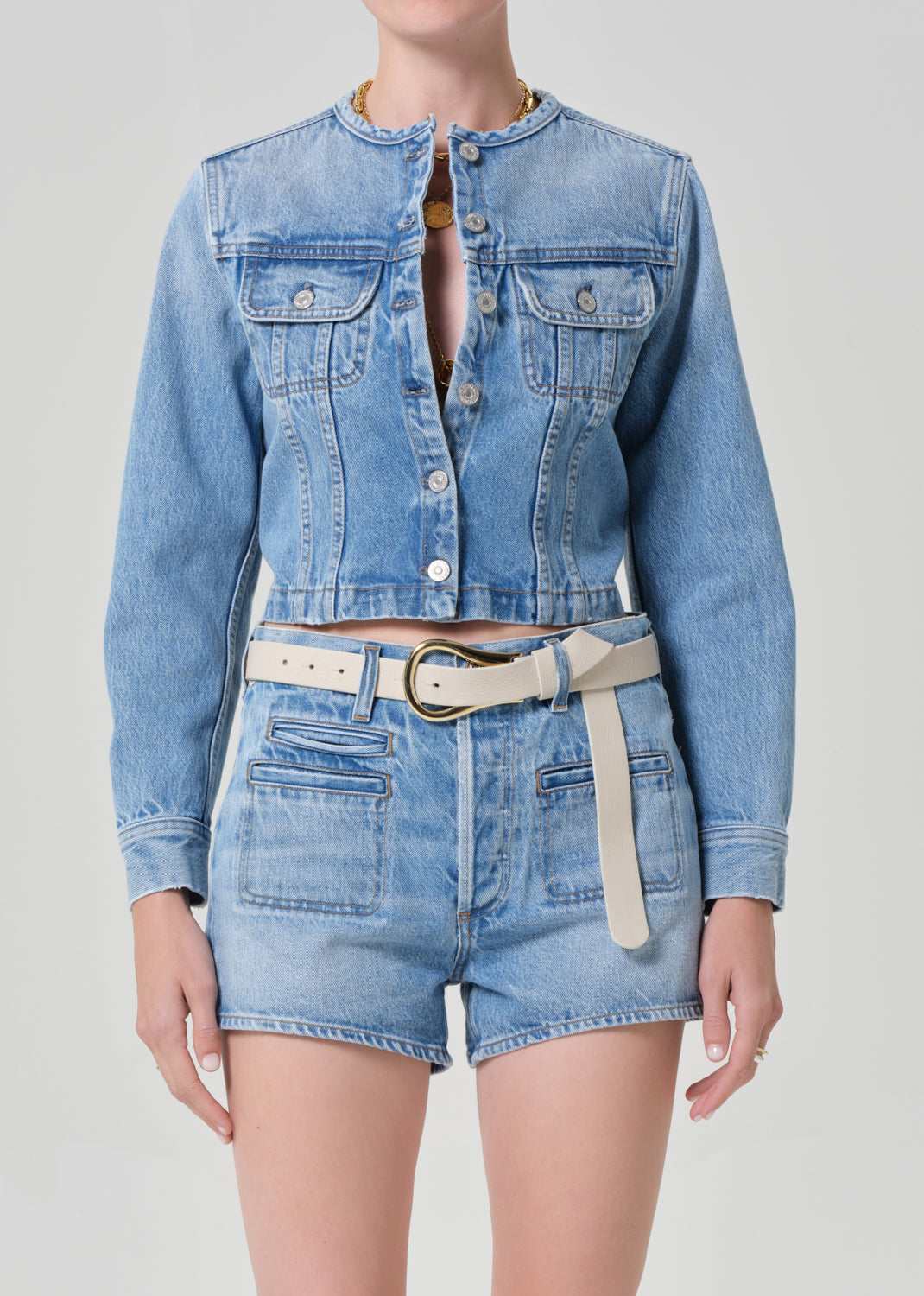 Devin Collarless Jacket
In Cecil