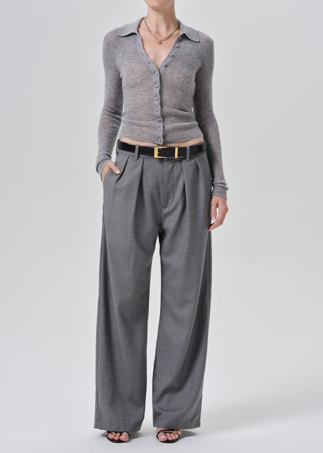 Paloma Cardigan Sweater in Heather Grey