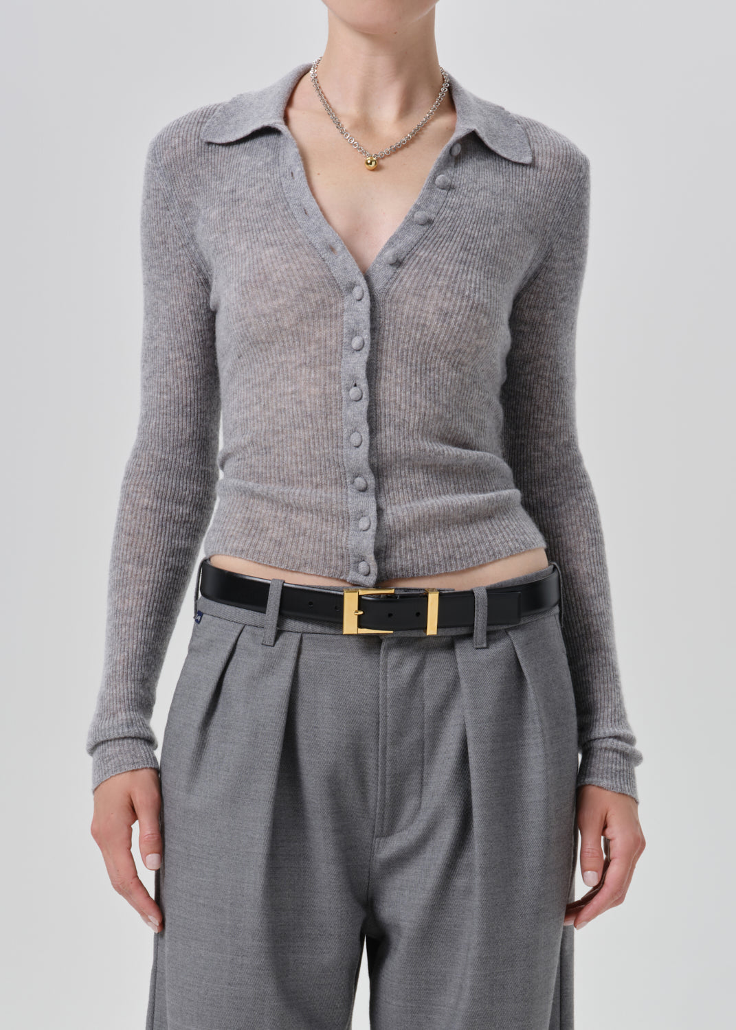 Paloma Cardigan Sweater in Heather Grey