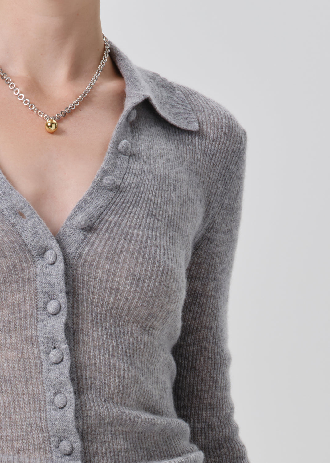 Paloma Cardigan Sweater in Heather Grey