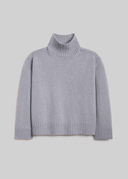 Scout Turtleneck Sweater in Heather Grey