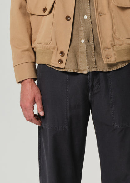 Hayden Relaxed Utility Pant in Charred Cedar detail