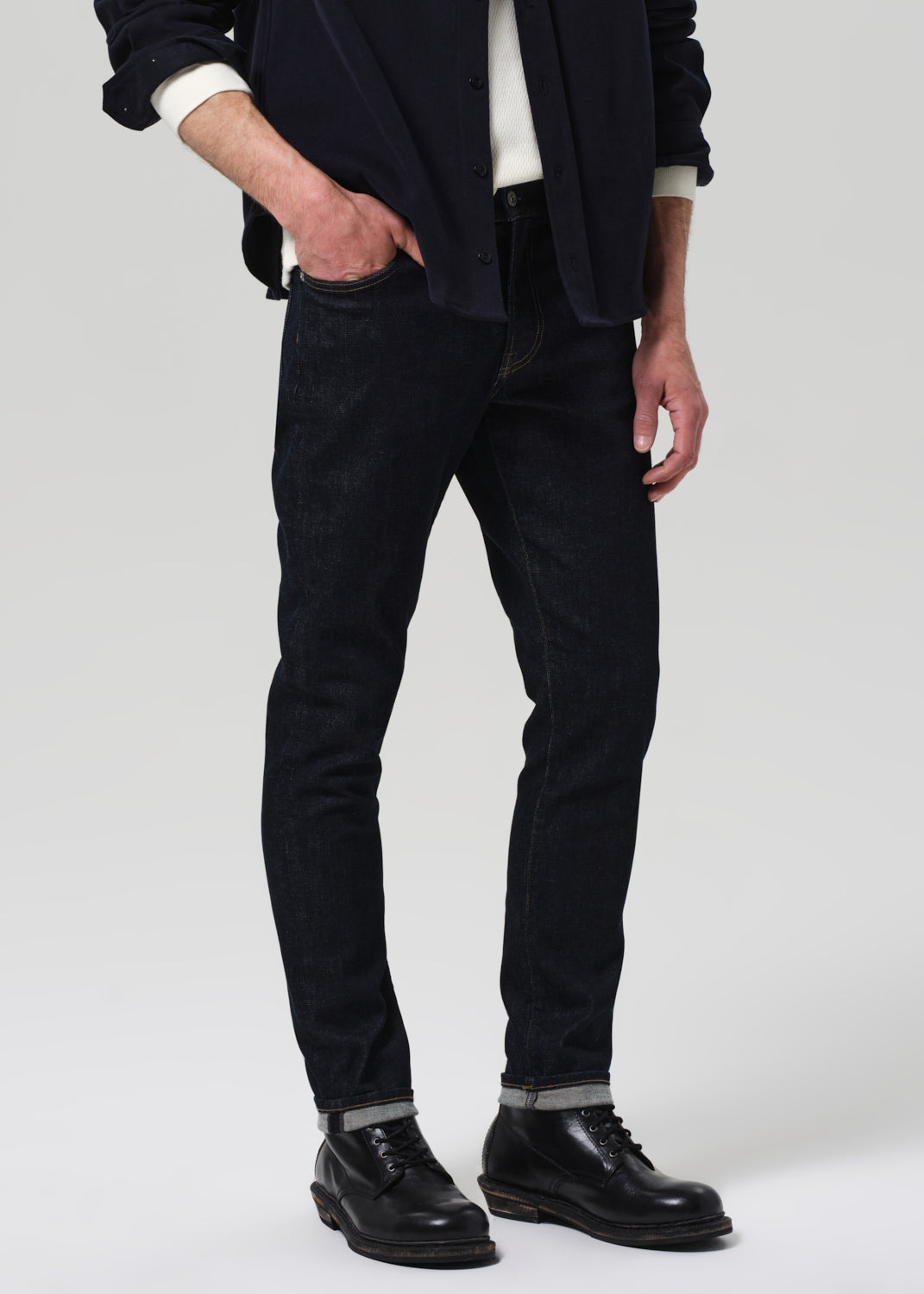 London Tapered Slim Archive in Amaro
