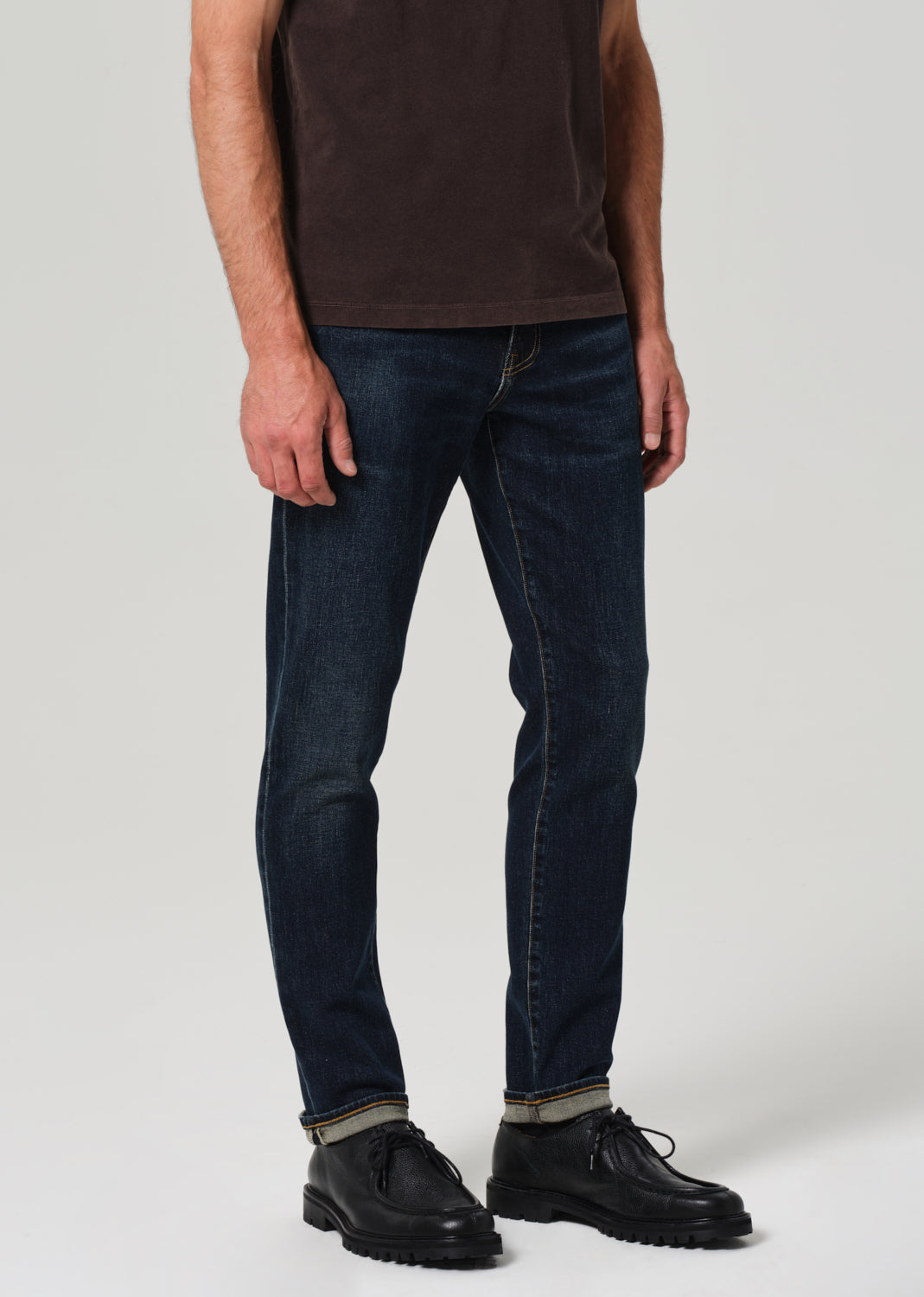 London Tapered Slim Cashmere Denim in Prospect front